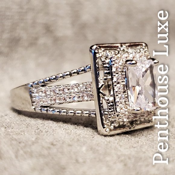 FINAL RESTOCK!! Radiant Cut White Sapphire Ring - Picture 3 of 7